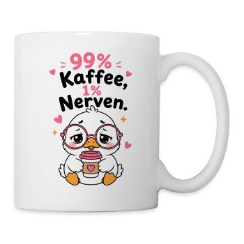 Kaffee Ente Morgenmuffel - Tasse - Weiß - Rechts