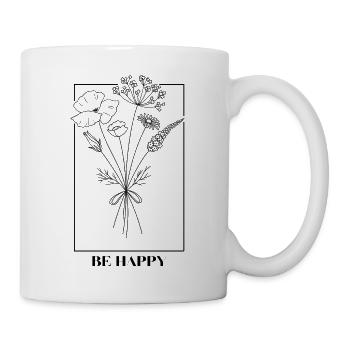Line bouquet wildflower bouquet - Mug - white - Right