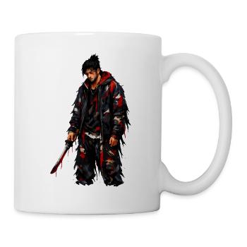 Dystopischer Krieger Zerfetzt Mantel - Tasse - Weiß - Rechts