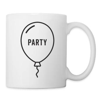 Ballon « Party » – Design joyeux - Mug blanc - blanc - Droite