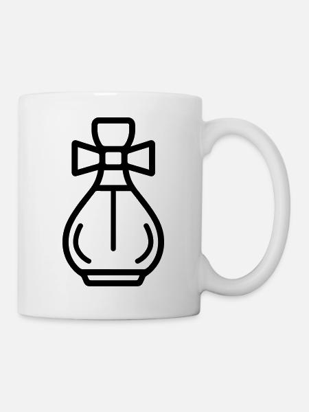 Parfümflasche - Tasse - Weiß