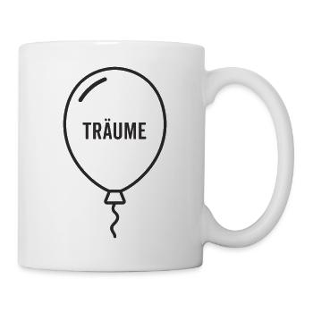 Luftballon „Träume“ – Inspirierendes Symbol Design - Tasse - Weiß - Rechts