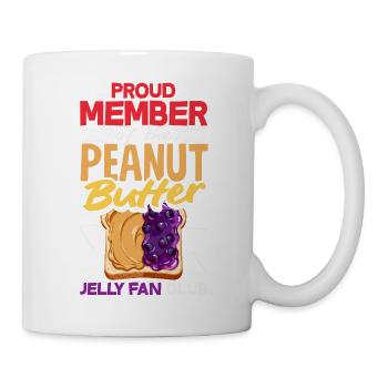 Look Partner Beurre de Cacahuète & Confiture Design - Mug blanc - blanc - Droite