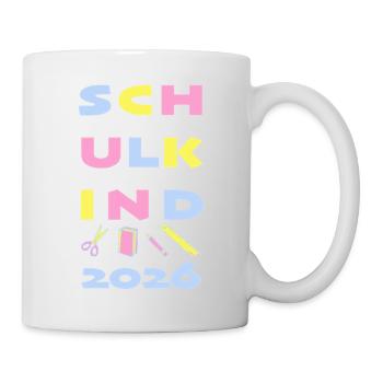 Schulkind 2026 Einschulung pastell - Tasse - Weiß - Rechts