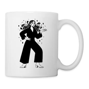 Dessin stylistique Femme abstraite - Mug blanc - blanc - Droite