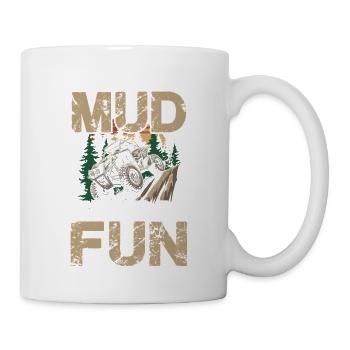 Powered By Mud Fueled By Fun Offroad Adventure - Mug - white - Right