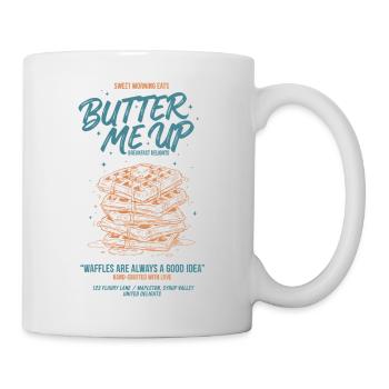 Petit-déjeuner, brunch drôle, café, me beurre - Mug blanc - blanc - Droite