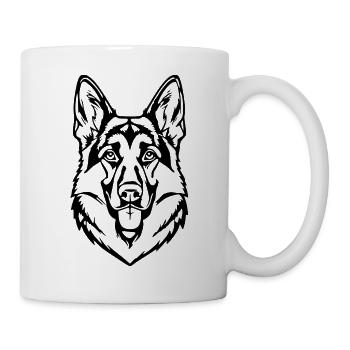 German Shepherd Head Gift Dog Owner - Mug - white - Right