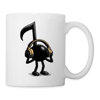 Note de musique - Mug blanc - blanc - Droite