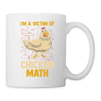 Fermier Coq, Volaille, Poulet Math, poulet - Mug blanc - blanc - Droite