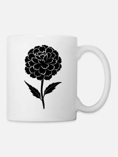 Ringelblumenblüte - Tasse - Weiß
