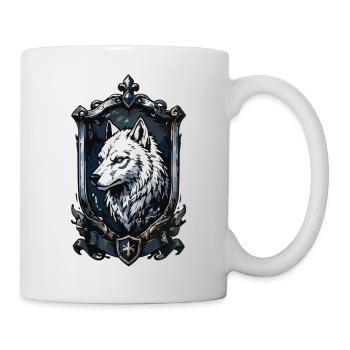 Blason du Loup de Givre – Bouclier du Loup - Mug blanc - blanc - Droite