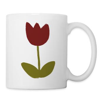 Tulip Minimalist Bloom - Mug blanc - blanc - Droite