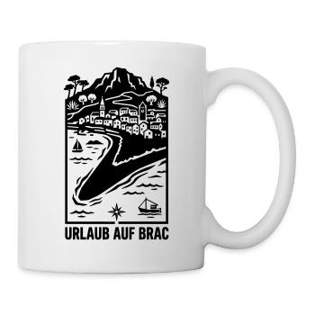 Urlaub auf Brac Kroatien - Tasse - Weiß - Rechts