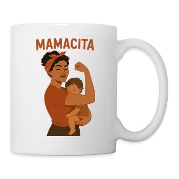 Mamacita Shirt – Stolze Mama & Kind Design - Tasse - Weiß - Rechts