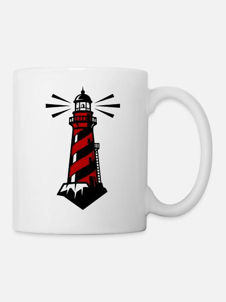 Leuchtturm Küste Symbol - Tasse - Weiß