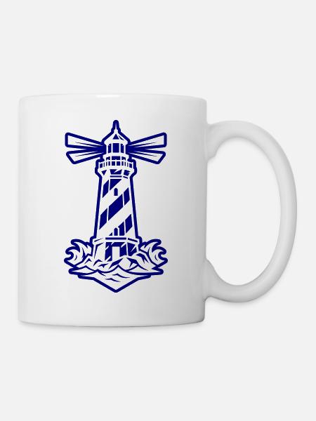 Leuchtturm Küste Symbol - Tasse - Weiß
