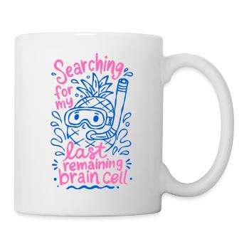 Suche nach meinem letzten Gehirnzell-Doodle - Tasse - Weiß - Rechts