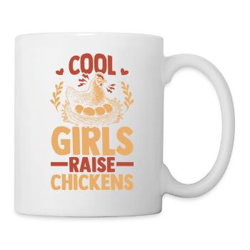Élevage de coqs, volaille, poulet - Mug blanc - blanc - Droite