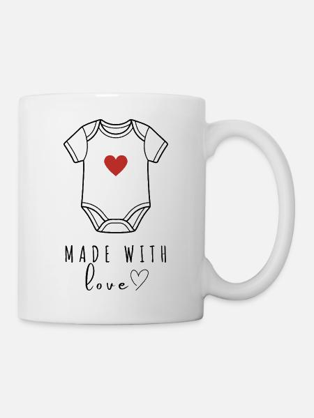 Design de combinaison Made with Love Baby - Mug blanc - blanc