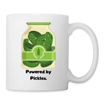 Grüne Gurken im Einmachglas - Tasse - Weiß - Rechts