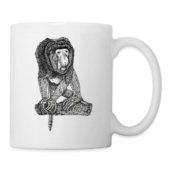 Nasenaffe - Tasse - Weiß - Rechts