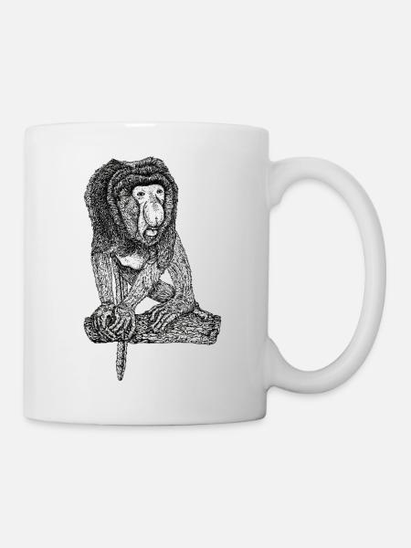 Singe Proboscis - Mug blanc - blanc
