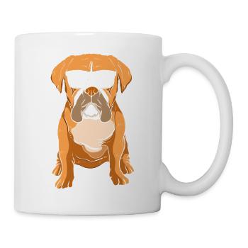 Boxer Hund - Tasse - Weiß - Rechts