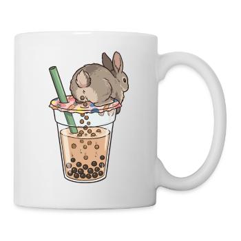Bubble Tea Boba Drôle de Lapin mignon - Mug blanc - blanc - Droite