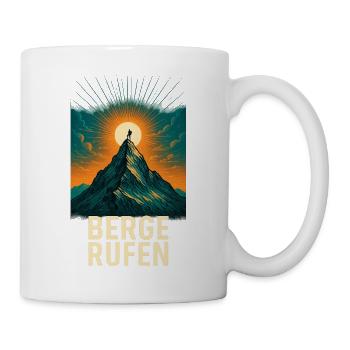 Berge rufen am Gipfel - Tasse - Weiß - Rechts