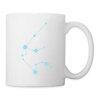 Constellation des étoiles du Verseau Signe du zodiaque bleu - Mug blanc - blanc - Droite