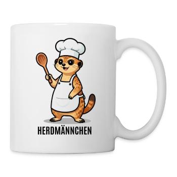 Herdmännchen Koch Gastronomie Beikoch Lustig  - Tasse - Weiß - Rechts