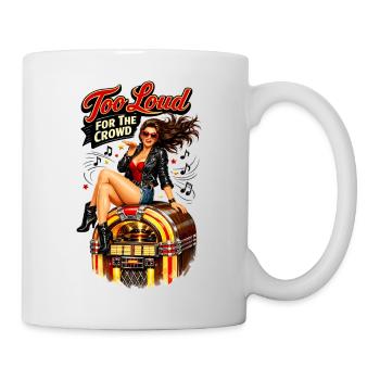 Pin-up rockabilly : trop bruyant pour la foule - Mug blanc - blanc - Droite