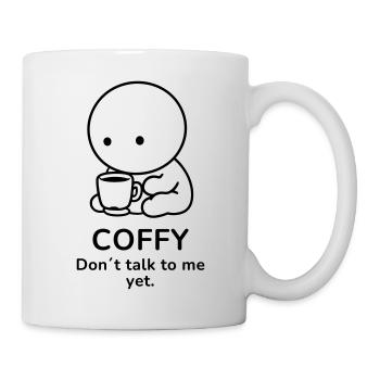 Coffy – Don't Talk to Me Yet | Coffee Mood - Tasse - Weiß - Rechts
