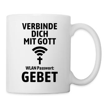 Verbinde dich mit Gott - Gebet WLAN - Tasse - Weiß - Rechts