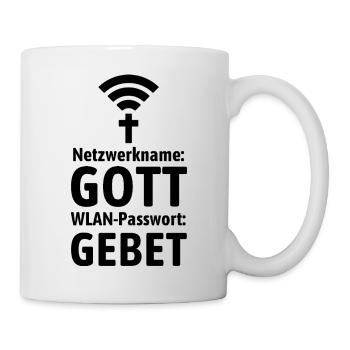 Verbinde dich mit Gott - Gebet WLAN - Tasse - Weiß - Rechts