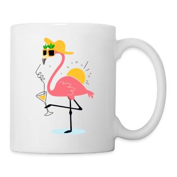 Flamingo Summer Design – Tropical vibe - Mug - white - Right