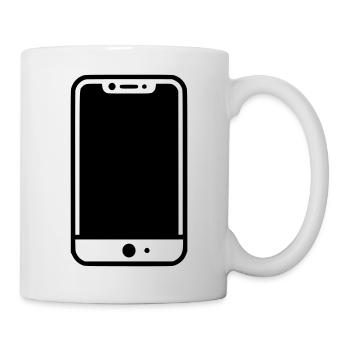 Téléphone portable - Mug blanc - blanc - Droite