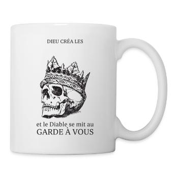 Dieu Crea Les Et Le Diable Se Mit Au Garde A Vo... - Mug blanc - blanc - Droite