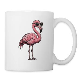 Cooler Flamingo - Tasse - Weiß - Rechts