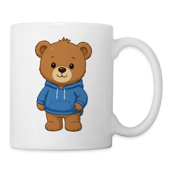Cuddly Bear in Blue Hoodie - Mug - white - Right