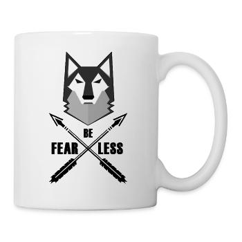 Be Fearless Wolf and Arrows - Tasse - Weiß - Rechts