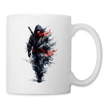 Ninja en voile aquarelle - Mug blanc - blanc - Droite