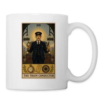 Schaffner | Eisenbahn Tarot - Tasse - Weiß - Rechts
