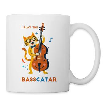 Bass-Katzen-Symphonie - Tasse - Weiß - Rechts