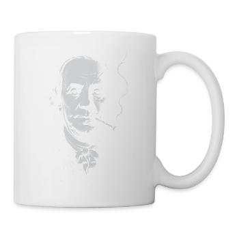 Porträt von Benjamin Franklin Rauchende Zigarre - Tasse - Weiß - Rechts