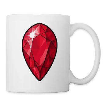 Ruby Gemstone - Mug - white - Right