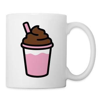 Logo du smoothie au café glacé - Mug blanc - blanc - Droite