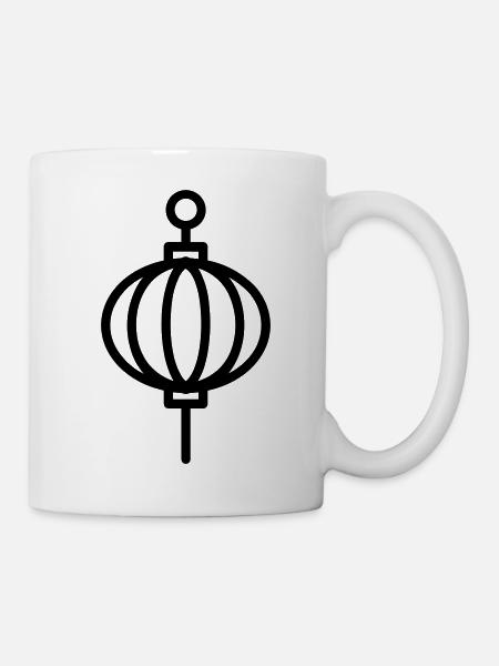 Chinesische Laterne - Tasse - Weiß