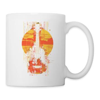 Illustration au ukulélé - Mug blanc - blanc - Droite